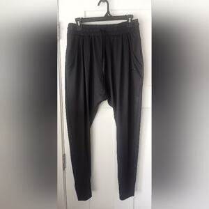 Nike S Flow Lux Loose Fit Black Dropped Crotch Active Joggers Black Size Small